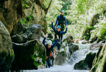 canyoning, nature, water, waterfall