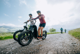 e-scooter, nature, mountain