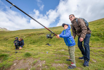 fishing Tignes mountain lake