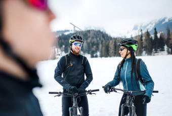 E-bike, snow, evolution2megève, private lesson