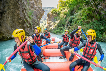 rafting, mini-raft, cano-raft, nature, water, megeve, passy